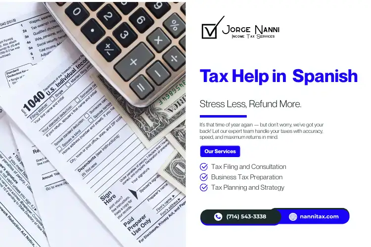 Tax Help in Spanish in Orange County